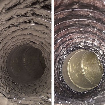 Before and after HVAC air duct cleaning in Jacksonville, FL – Remove dust, allergens, and improve air quality with ER HVAC.